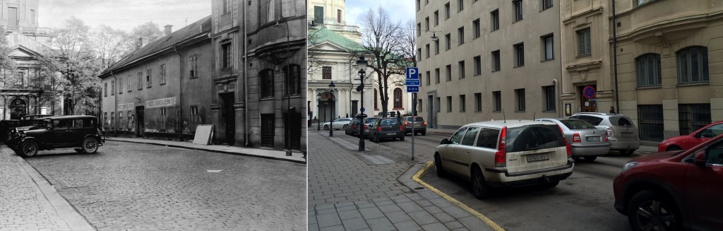 Wallingatan 1 1927 och 2015